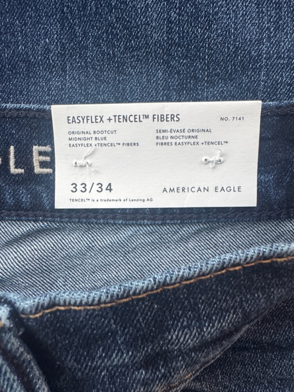 American Eagle Outfitters Men’s Dark Blue Bootcut Jeans - Picture 4 of 5
